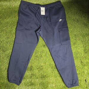 Nike Sportswear Club Fleece "Obsidian/White/Navy" Joggers (Size 2XL) FN3805-451